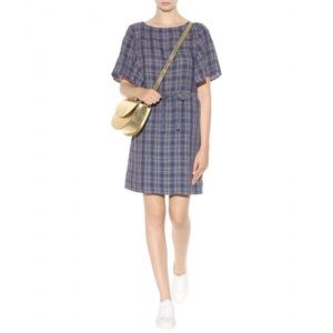 APC | plaid dress | 100% Linen | S